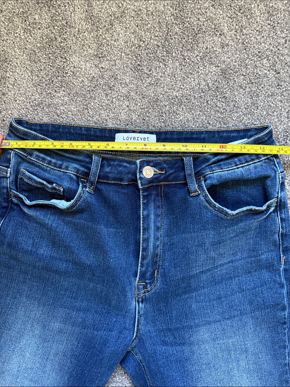 Loverlet Dark Blue Straight-Leg Woman's Jeans - Picture 6 of 8